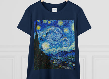 The Starry Night by Vincent Van Gogh Women's Midweight Cotton Tee