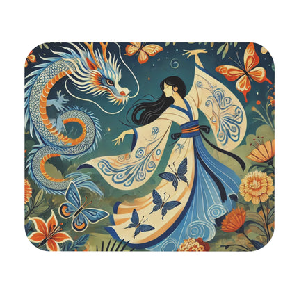 The Fairy Waltz in the Butterfly Garden Mouse Pad – Grace, Friendship & Enchanted Wonder
