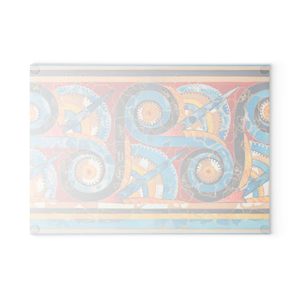 Reproduction of S-Spiral Frieze by Emile Gilliéron Glass Cutting Board