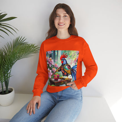 Cyberpunk Rooster Unisex Heavy Blend™ Crewneck Sweatshirt