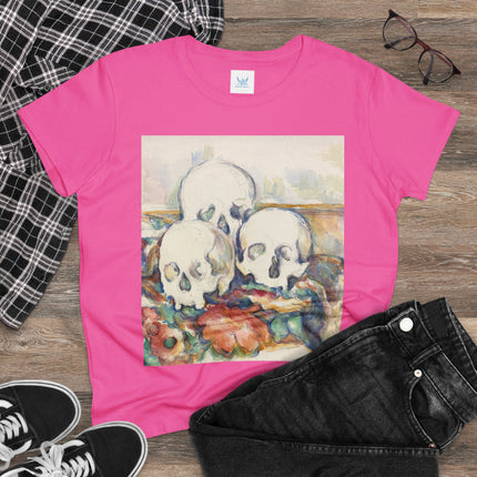 The Three Skulls by Paul Cézanne Women's Midweight Cotton Tee