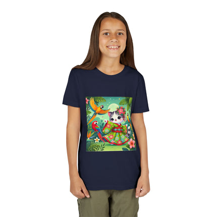 Parrot Dance of the Geisha Kitten Youth Short Sleeve Tee