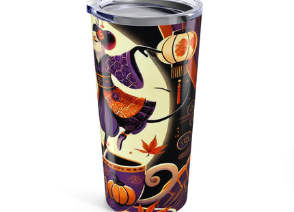 Theatrical Halloween Kabuki Mice on Teacup Tumbler 20oz