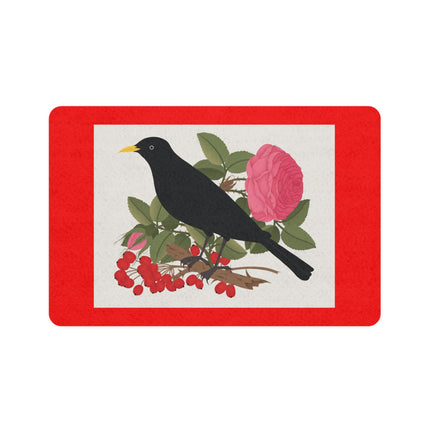 Blackbird & Rose Pet Food Mat – Berry Feast & Elegant Garden
