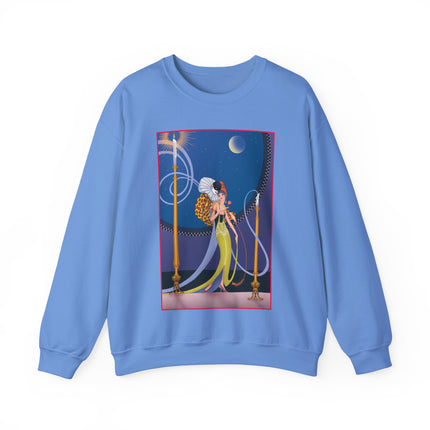 Smoke and Secrets: A Glamorous Encounter in Prohibition Era Heavy Blend™ Crewneck Sweatshirt