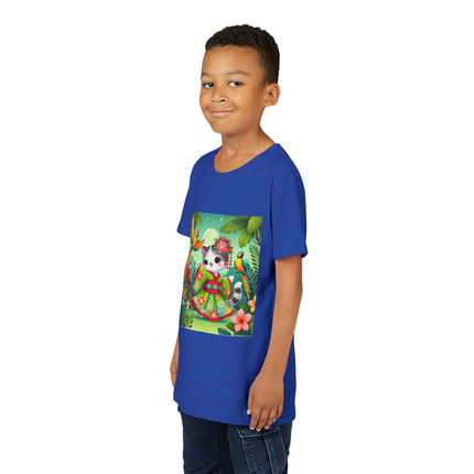Parrot Dance of the Geisha Kitten Youth Short Sleeve Tee