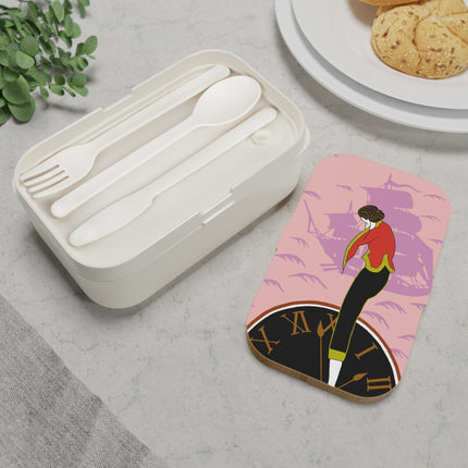 Woman Waiting for her Beloved at 1:59 Bento Lunch Box