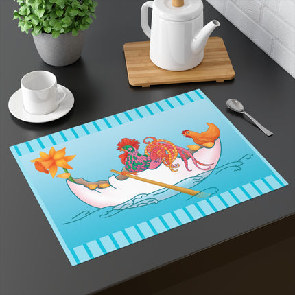 A Rooster's Seafaring Adventure Placemat, 1pc