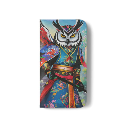 🦉⚔️ Cyberpunk Samurai Owl Flip Case – Neon Wisdom & Warrior Honor