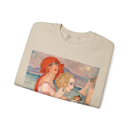 Sur la Route d'Anacapri by Gerda Wegener Heavy Blend™ Crewneck Sweatshirt