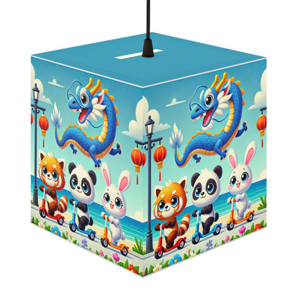 🌊🚲 The Seaside Scooter Friends Light Cube Lamp – Coastal Fun & Playful Adventure