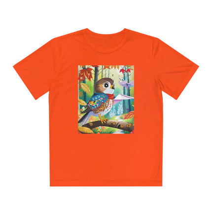Baby Hawk Plays in Forest Youth Competitor Tee