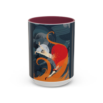 Flame of the Tempest Colorful Mugs – Fiery Storm & Dramatic Elegance