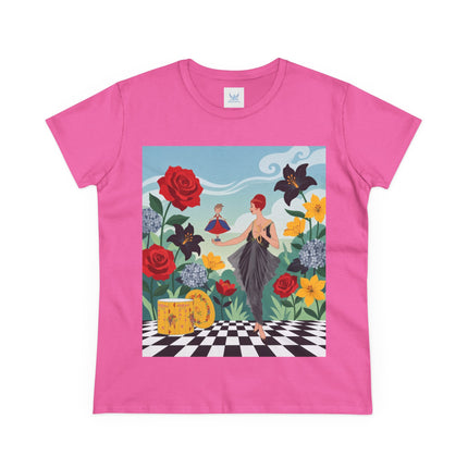 🌹🖤 The Rose Garden Dollmaker Cotton Tee – Art Deco Fashion Fantasy