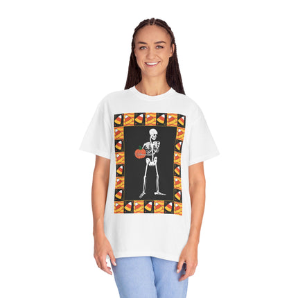 Candy Corn Skeleton Unisex Garment-Dyed T-shirt