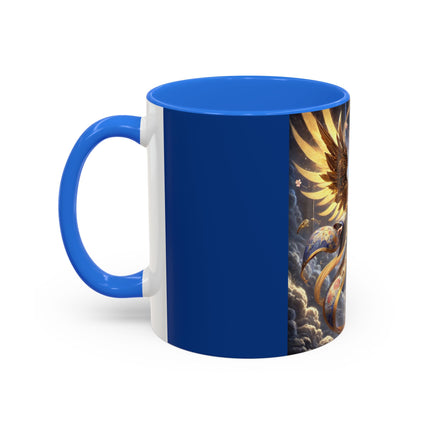 Valkyrie Descending Through Storm Colorful Mugs (11oz, 15oz)