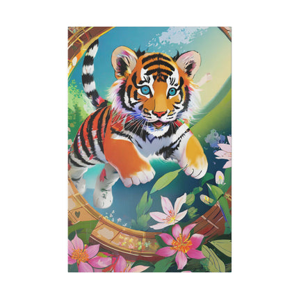 Majestic Tiger Cub Matte Canvas, Stretched, 0.75"