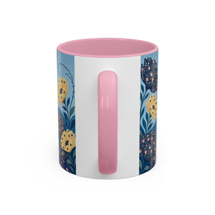 🌼🦋 The Enchanted Butterfly Garden Promenade Colorful Mug – Art Deco Floral Whimsy