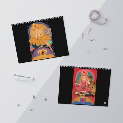 Celestial Jewels: The Zodiac Birthstone Art Wall Calendars (2026)