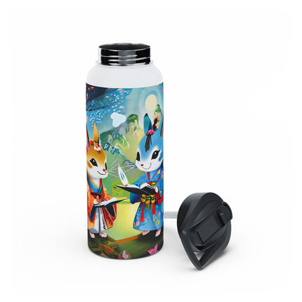 Fairy Animals Writing Wishes Stainless Steel Water Bottle