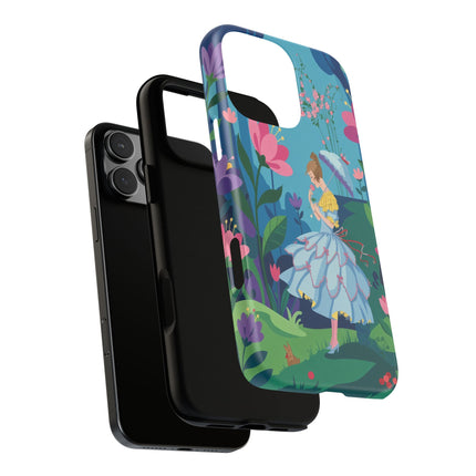 🌸☂️ A Stroll Through The Enchanted Forest Phone Case – Art Deco Floral Fantasy