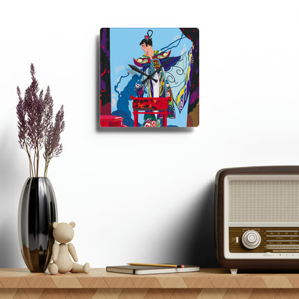A Visual Journey by Umberto Brunelleschi Acrylic Wall Clock, Round and Square