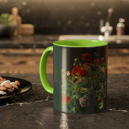 A Study of Poppies for Carnation, Lily, Lily, Rose by John Singer Sargent Colorful Mugs (11oz, 15oz)
