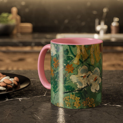 Flowers by August Babberger Colorful Mugs (11oz, 15oz)