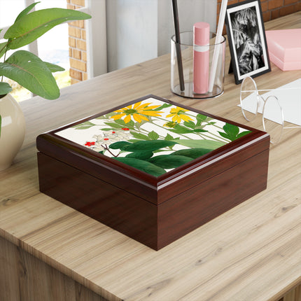 Clerodendrum & Rudbeckia by Tanigami Kônan Jewelry Box
