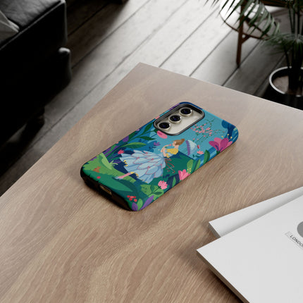🌸☂️ A Stroll Through The Enchanted Forest Phone Case – Art Deco Floral Fantasy