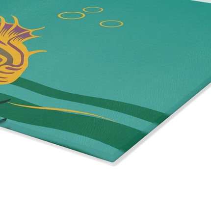 Golden Serenity Glass Cutting Board