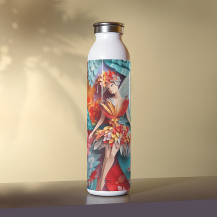 Hibiscus Fairy Slim Water Bottle