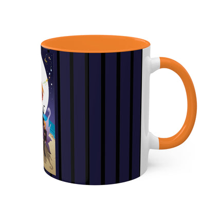 Moonlit Pirate Halloween Colorful Mugs, 11oz