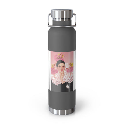 Pierrot & Fairies Dressed in Pink by Sofia Chiostri Copper Vacuum Insulated Bottle, 22oz