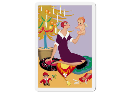 Art Deco Christmas Die-Cut Magnets (5 Sizes)
