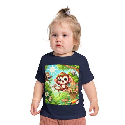 Monkey Treehouse Adventure Baby T-Shirt – Playful Jungle Fun & Everyday Comfort