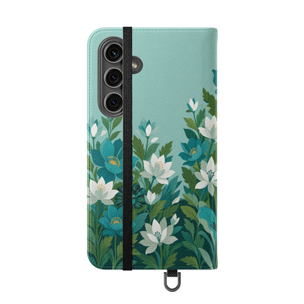 🐉🌿 The Dragon Keeper Flip Case – Art Deco Floral Fantasy