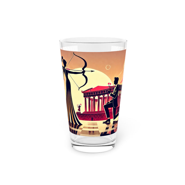 Art Deco Valentine's Romance Glass, 16oz