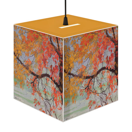 Autumn leaves by Edward Okuń Light Cube Lamp