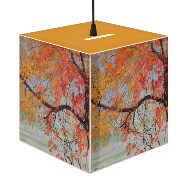 Autumn leaves by Edward Okuń Light Cube Lamp