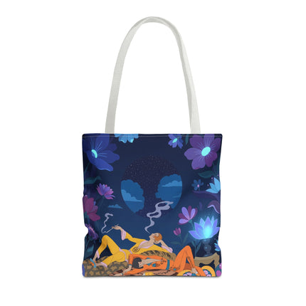 🌙🌺 The Midnight Garden Dreamers Tote Bag – Art Deco Nocturne