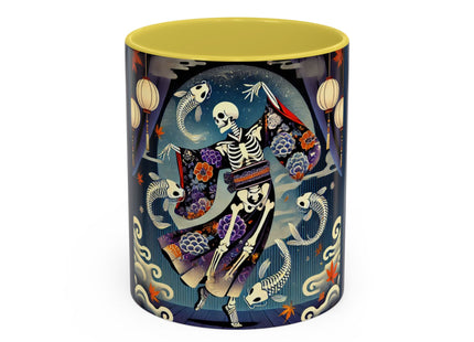 Skeleton Kabuki Performer Colorful Mugs (11oz, 15oz)