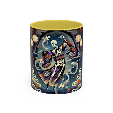 Skeleton Kabuki Performer Colorful Mugs (11oz, 15oz)