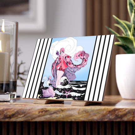 Goddess of the Swirling Sea Ceramic Tile