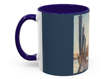 Gondola Moorings on the Grand Canal by John Singer Sargent Colorful Mugs (11oz, 15oz)