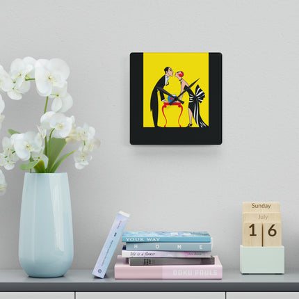 A Moment of Elegance Acrylic Wall Clock, Round and Square