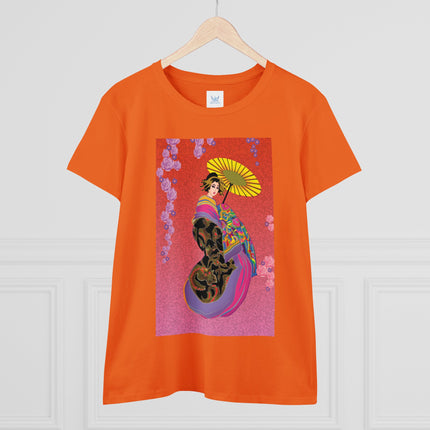 Enchanting Geisha Women's Midweight Cotton Tee