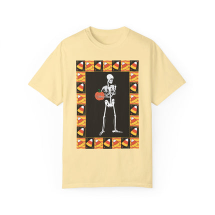 Candy Corn Skeleton Unisex Garment-Dyed T-shirt