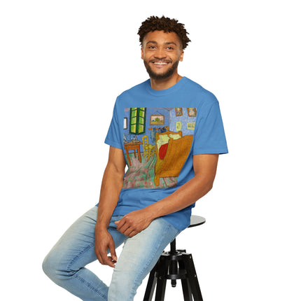 The Bedroom by Vincent van Gogh Unisex Garment-Dyed T-shirt