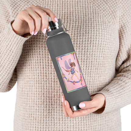 A Playful Fairy Jumps Rope Copper Vacuum Insulated Bottle, 22 oz
